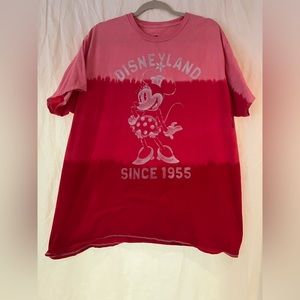 Disneyland, Minnie Mouse, pink tie-dye women’s t-shirt size 2XL